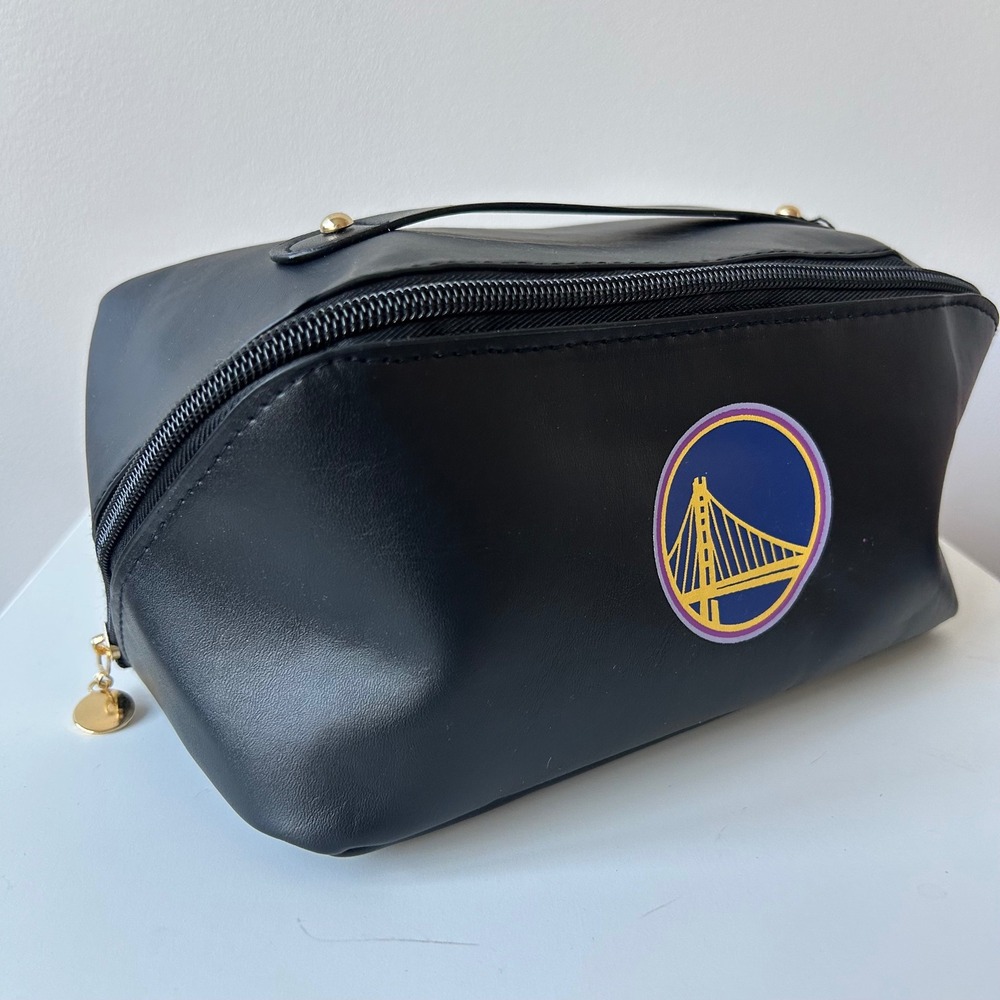 Golden State Warriors Rakuten Toiletry Bag Black Travel Makeup Pouch NBA